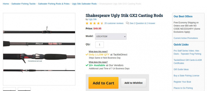 Ugly Stik GX2 Casting Rod