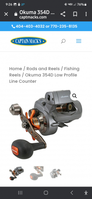  Okuma Coldwater 350 Low Profile Linecounter Reel CW354D, Right  Hand & Fishing Tackle Cold Water Linecounter Trolling Reel CW-203D Silver :  Sports & Outdoors